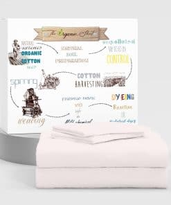 Juego de sábanas gemelas de algodón -Rubor