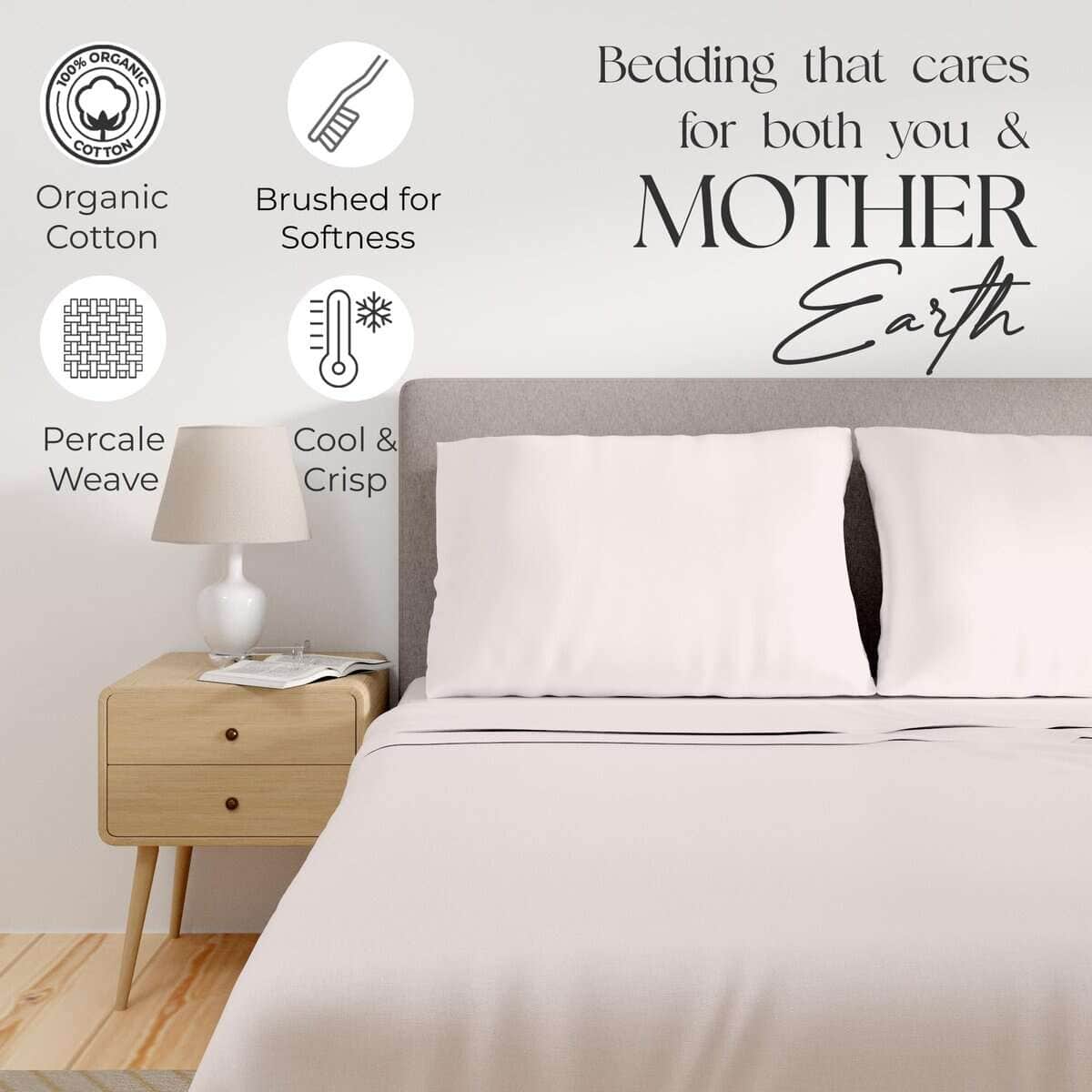 Juego de Sábanas de Algodón Orgánico 100% -07 - Rosa - Imagen 3