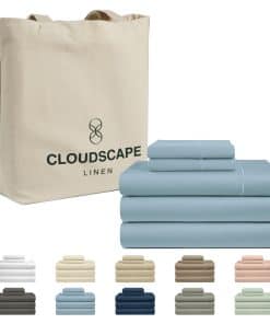 Juego de sábanas de algodón egipcio 100% -Azul francés