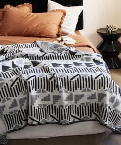 Manta decorativa Boho para cama SOTHLIFE - Manta de punto