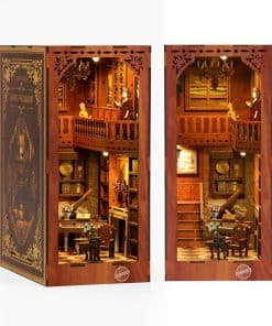 ROCOXIA DIY Book Nook Kit, Kit de casa de muñecas en