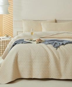 Juego de Edredón Beige WARMDERN Tamaño King, Edredón de