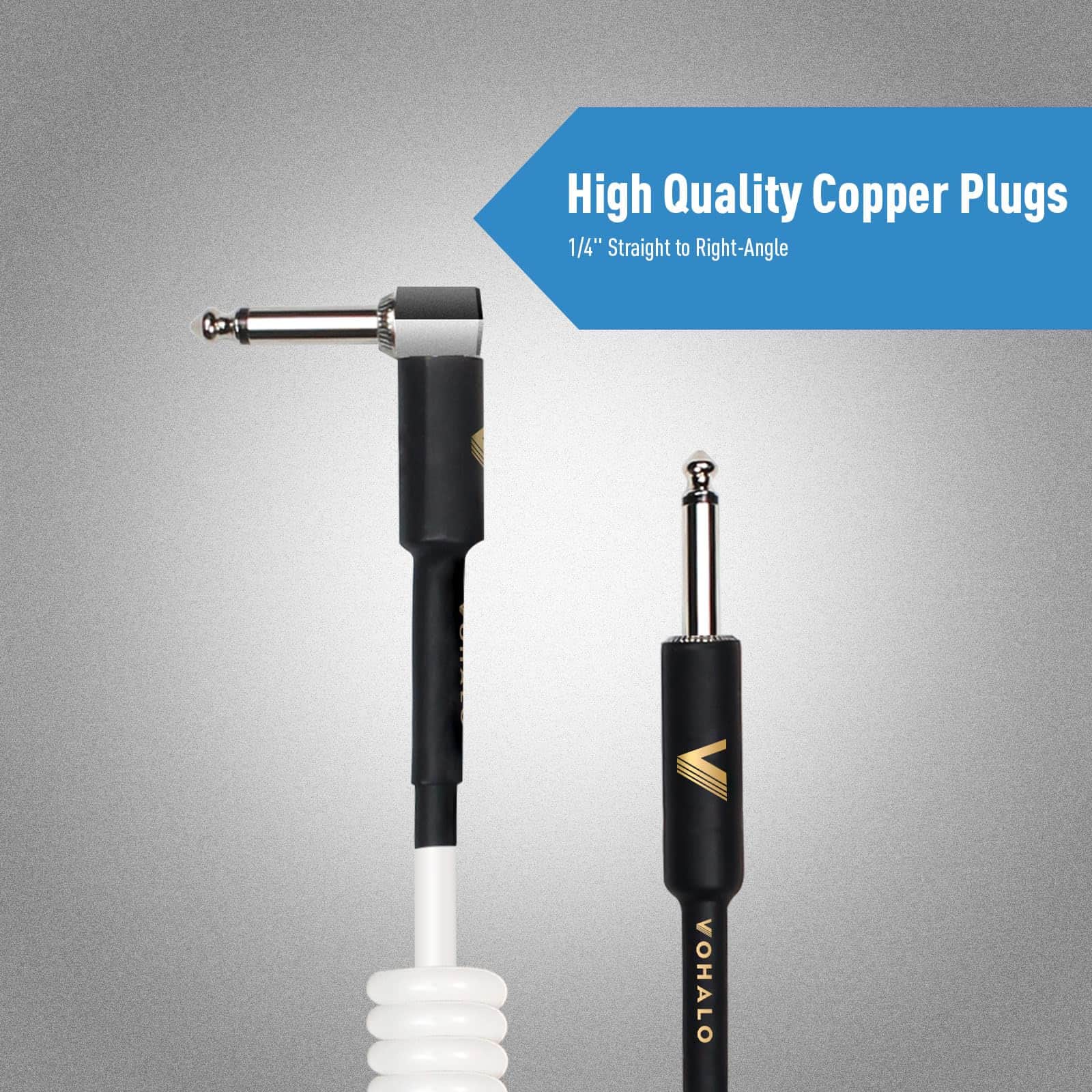 Cable de Guitarra Bobinado VOHALO 36 Pies/11M Cable - Imagen 3