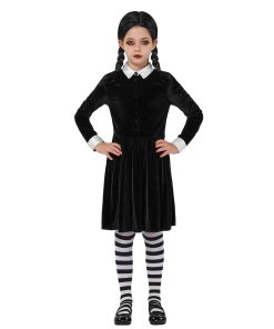 Disfraz de Colegiala para Niñas con Collar Negro, Vestido