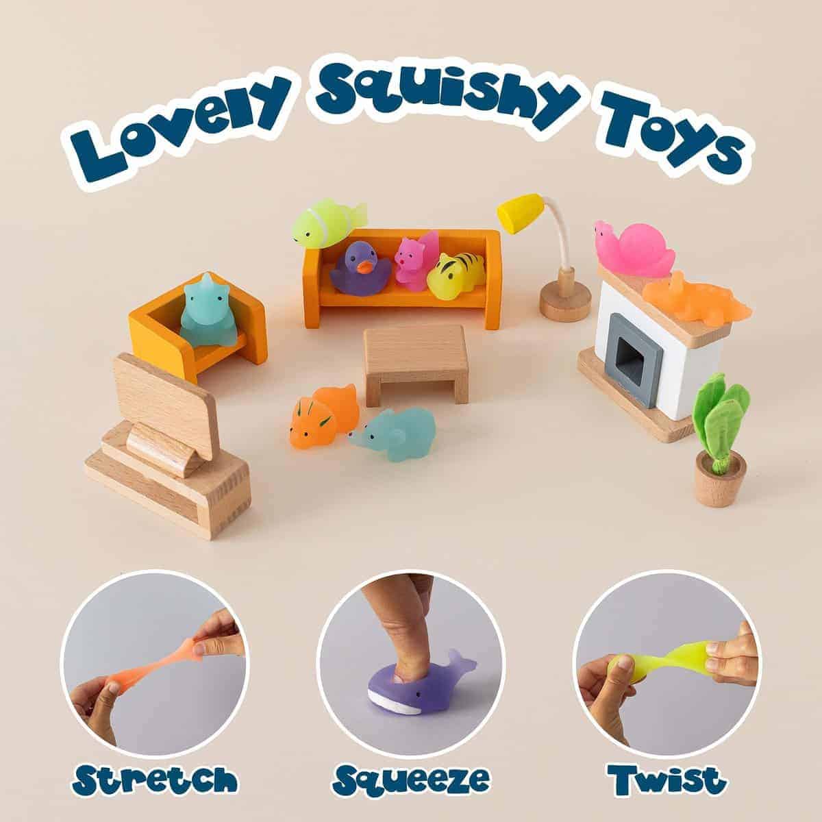 Paquete de 160 Juguetes Squishy Mochi para Favores de - Imagen 9