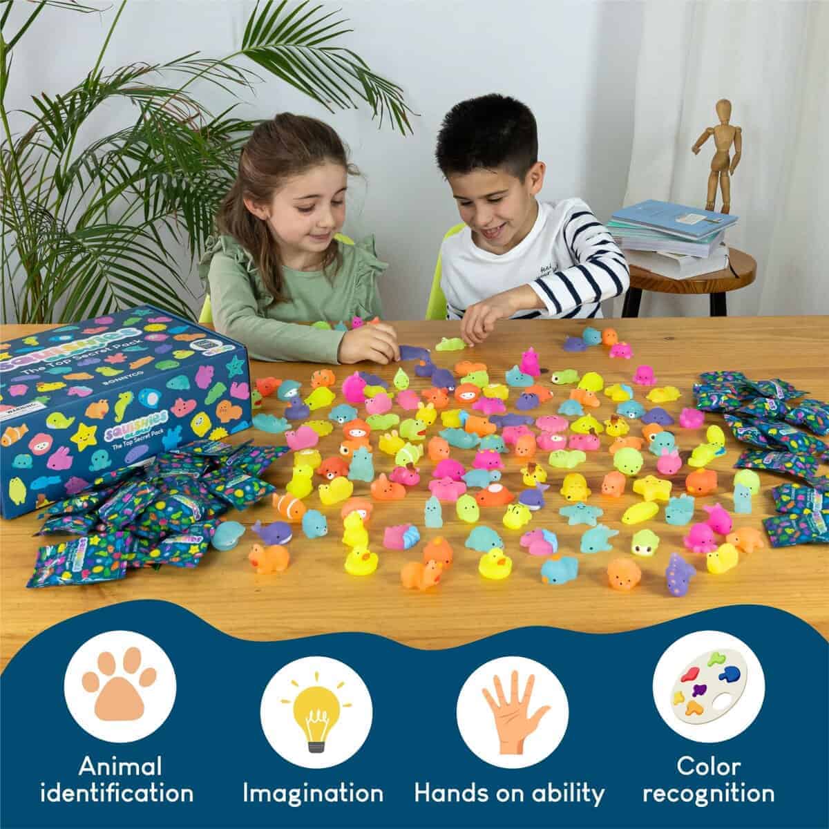 Paquete de 160 Juguetes Squishy Mochi para Favores de - Imagen 8