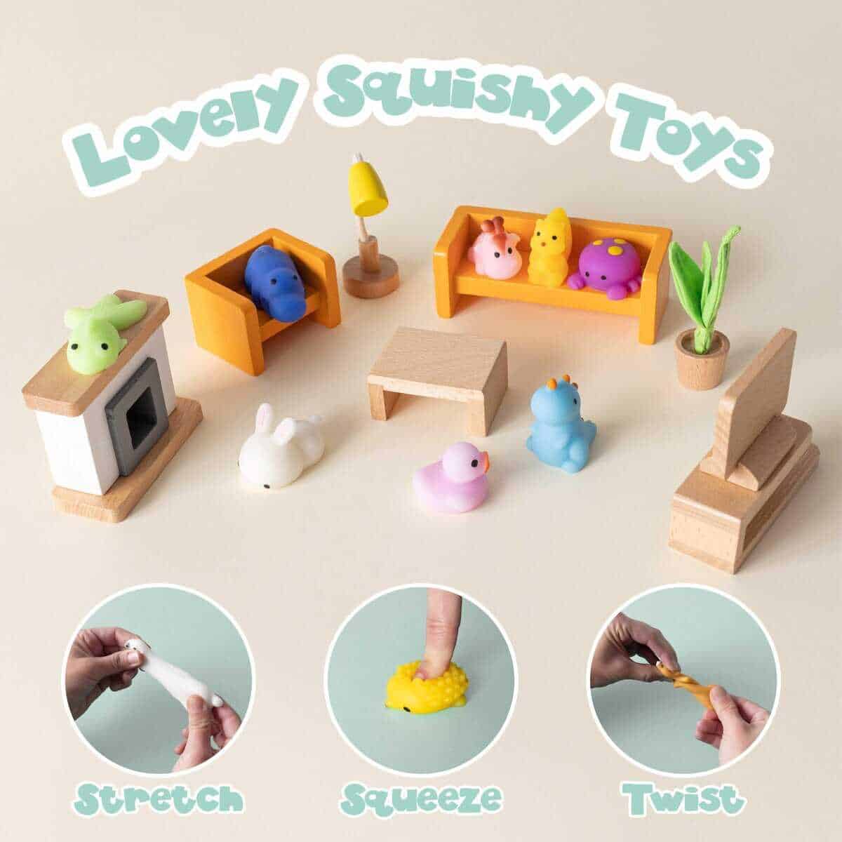 BONNYCO Pack de 160 Mochi Squishy Toys para Fiestas - Imagen 8