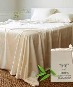 Juego de sábanas Queen BedVoyage 100% Viscosa -Marfil
