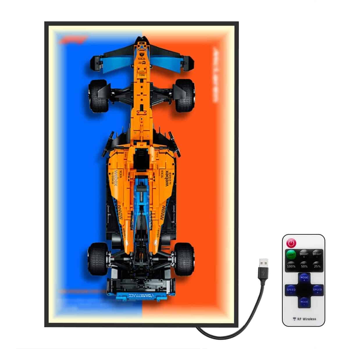 Soporte de Pared para Coche de Lego Mclaren F1 42141, Panel