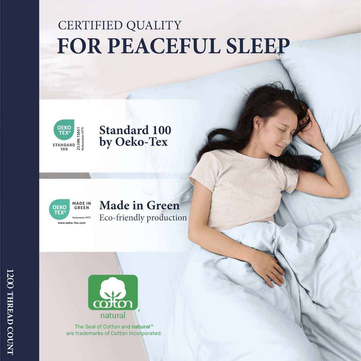 Ashton Sheets Juego de sábanas de algodón egipcio tamaño - Imagen 7