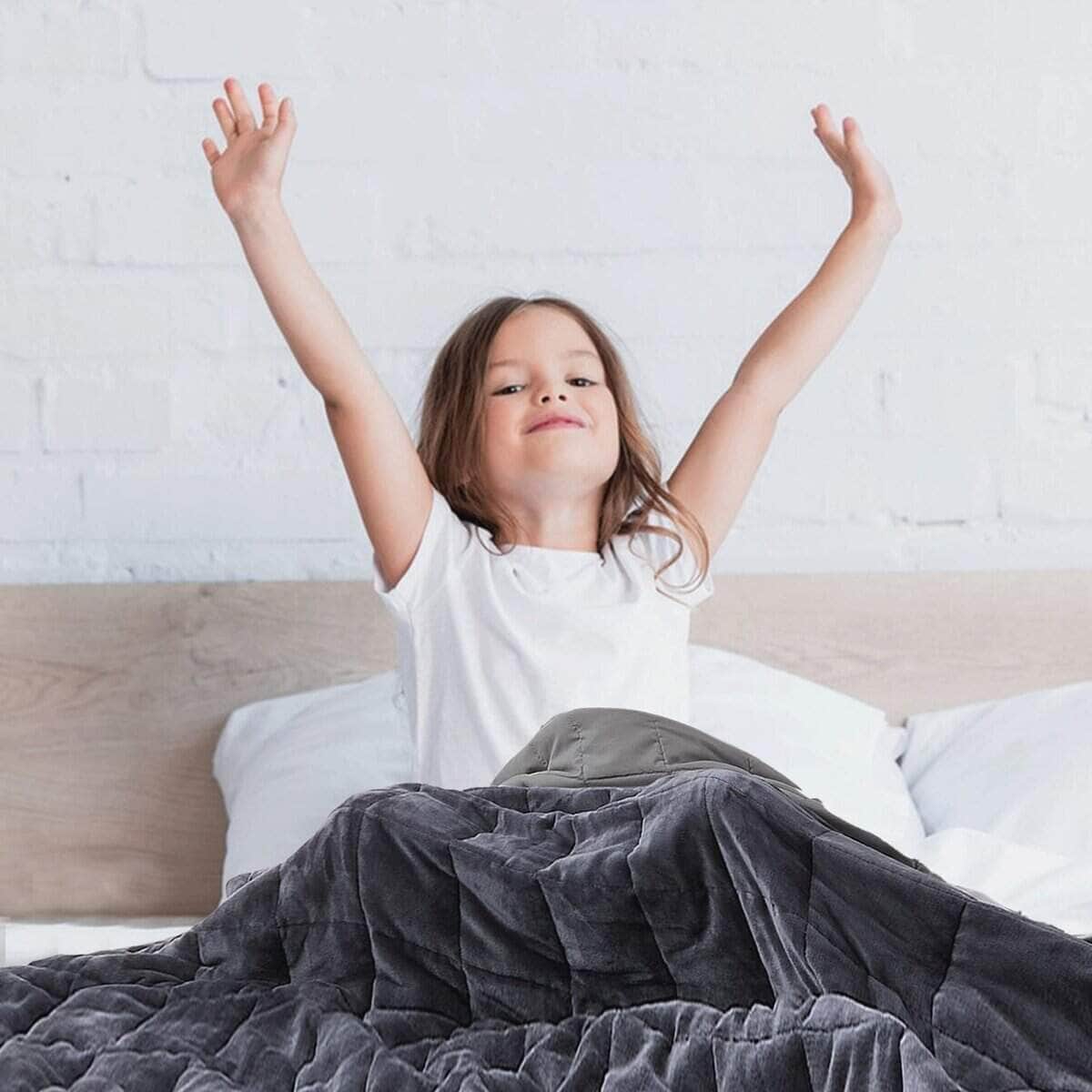 Manta Ponderada MOTRIP 10 Libras de Franela, Manta de Cama - Imagen 4