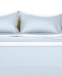 Juego de Sábanas 100% Algodón Egipcio -Azul Claro
