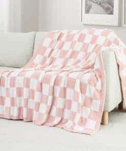 Manta de Cuadros Carriediosa 90" X 90" Queen, -Dusty Pink