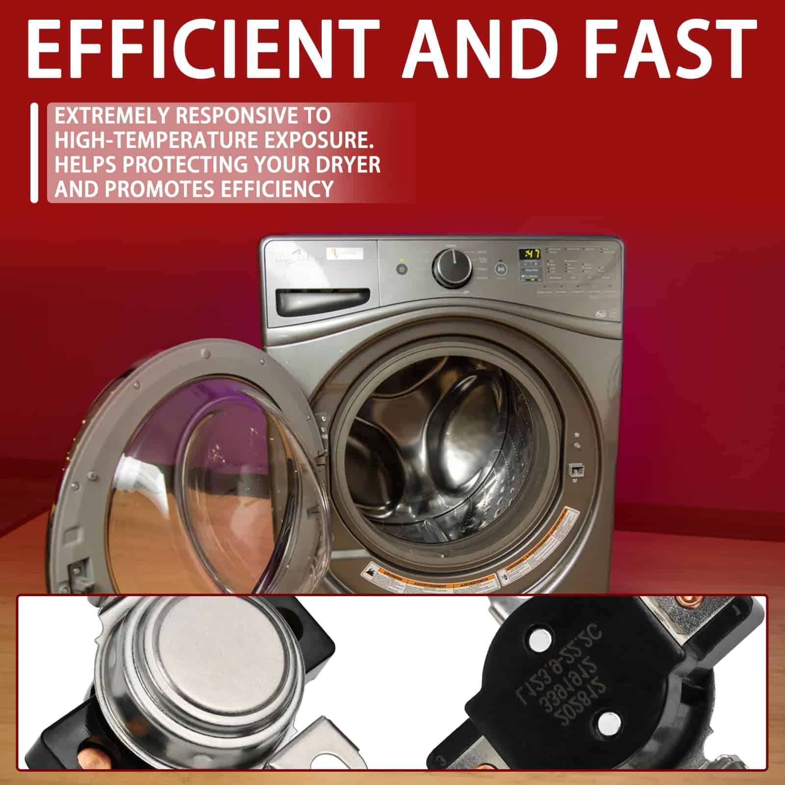 Termóstato WP3391912 3391912 Compatible con Secadora - Imagen 7