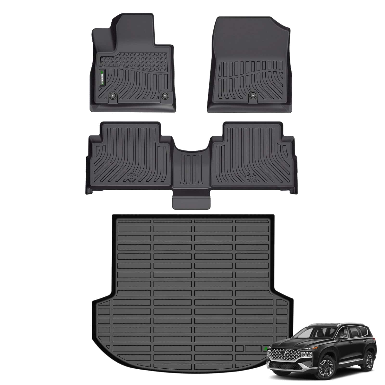 ANBINGO - Tapetes de piso y forro de carga -Set Santa Fe Hyb