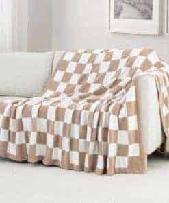 Manta de Cuadros Carriediosa 90" X 90" Queen, -Taupe