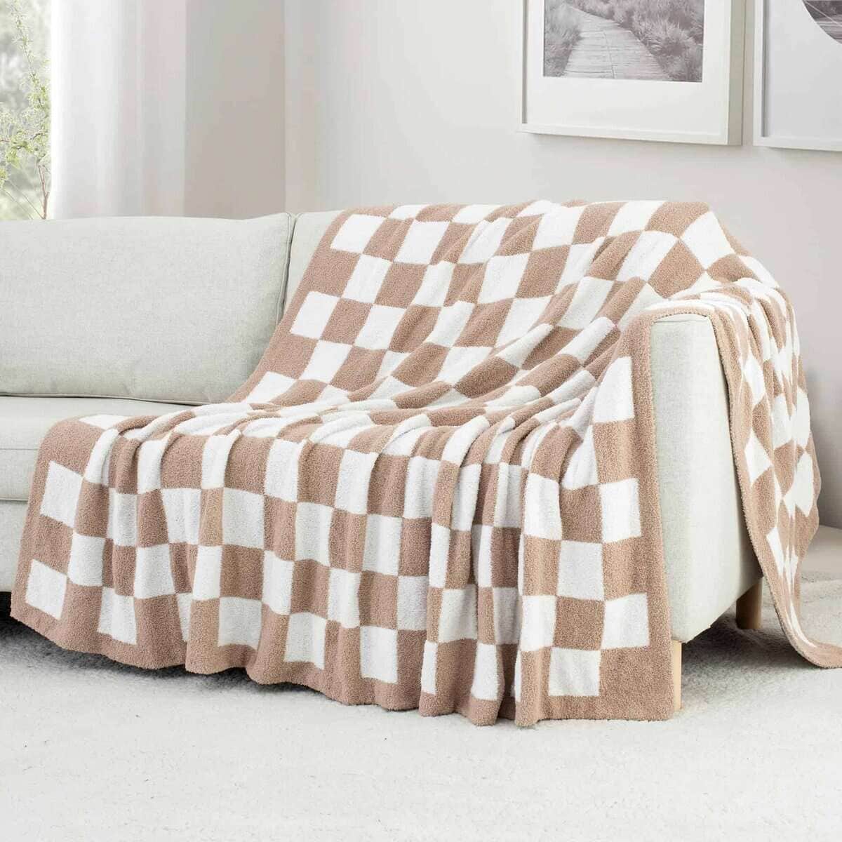 Manta de Cuadros Carriediosa 90" X 90" Queen, -Taupe