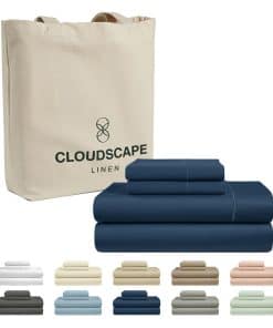 Juego de sábanas de algodón egipcio 100% -Dark Denim