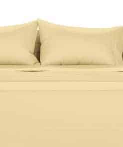 Juego de Sábanas 100% Algodón Egipcio Tamaño -Beige