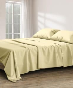 Juego de sábanas 100% algodón egipcio -Beige