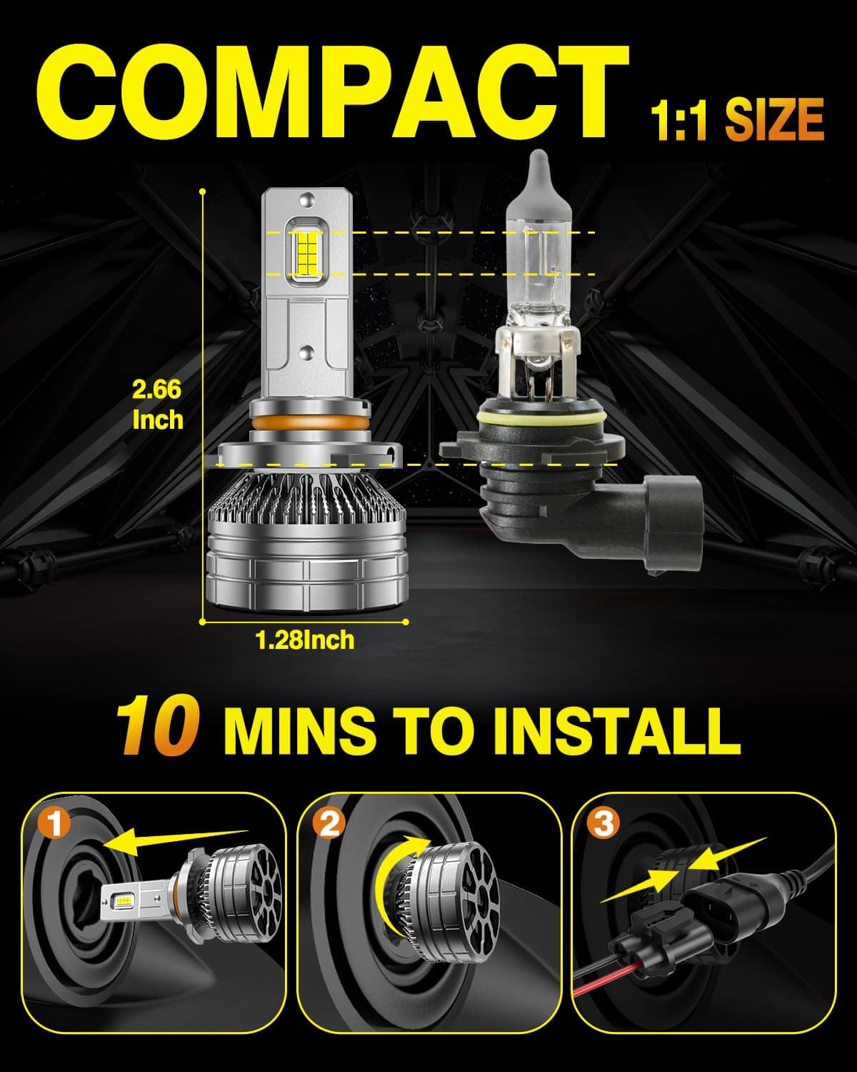Bombillas de luz Termitor 9005/HB3, Actualizado 2024 - Imagen 5