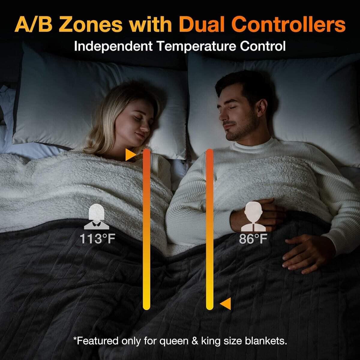 Manta Eléctrica WOOMER Tamaño King con Garantía de 5 Años, - Imagen 4