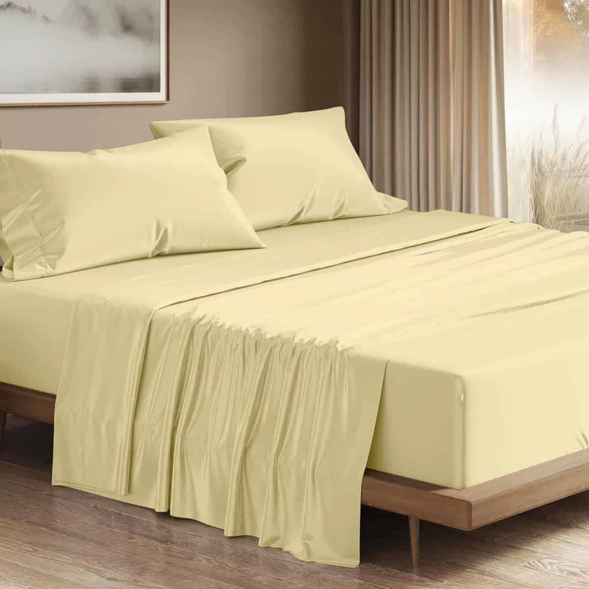 Juego de Sábanas 100% Algodón Egipcio -Beige