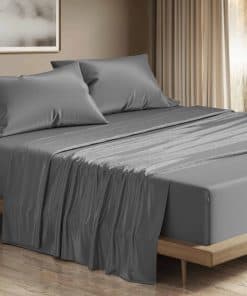 Juego de sábanas 100% algodón egipcio -Gris Oscuro