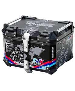 Caja superior de moto Wanslo 45L caja de cola de aluminio