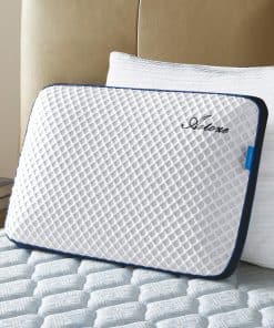 Almohada plana de espuma viscoelástica AOTOZE, almohada de