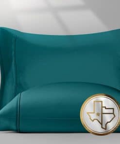 Juego de 2 Fundas de Almohada King Size -Verde Azulado