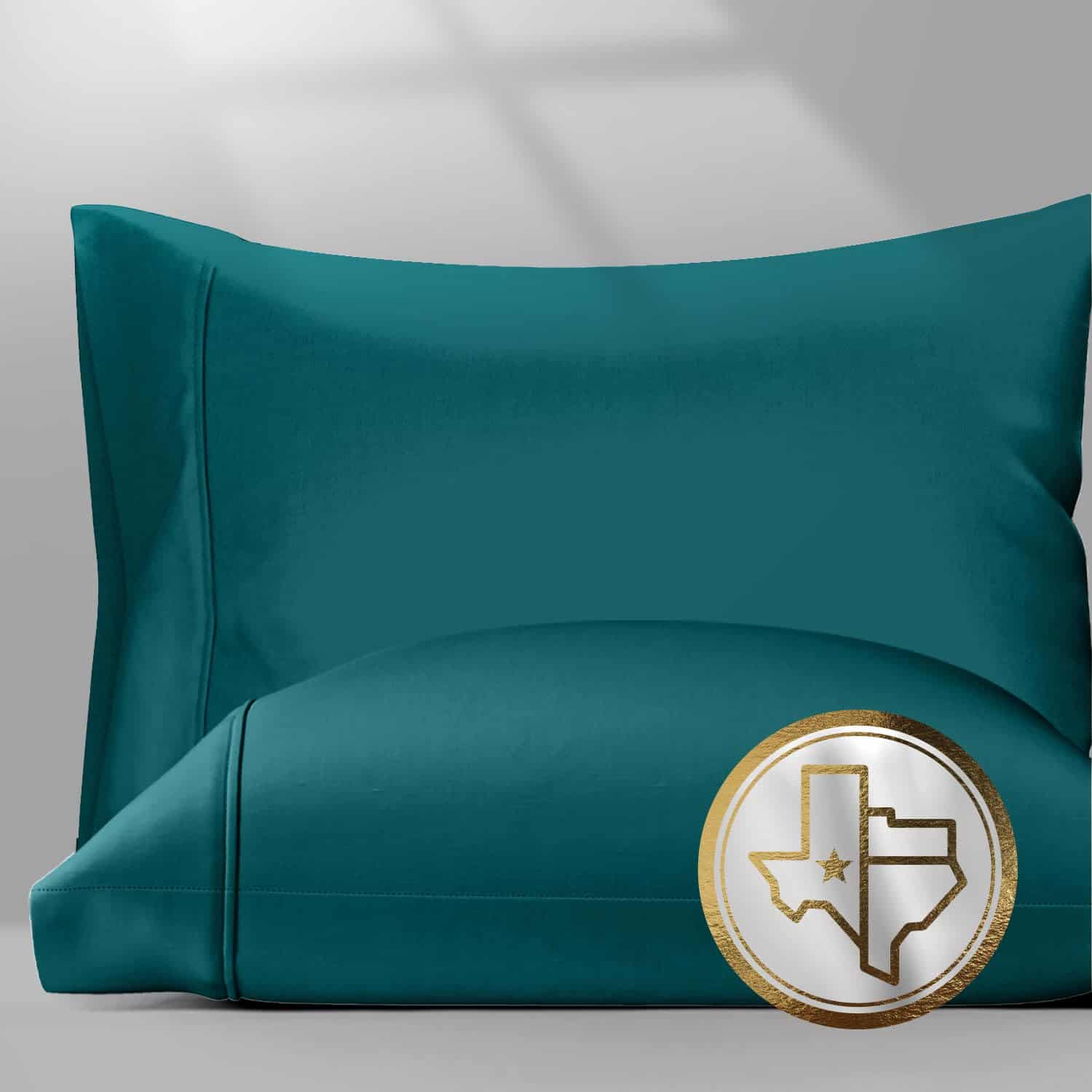 Juego de 2 Fundas de Almohada King Size -Verde Azulado