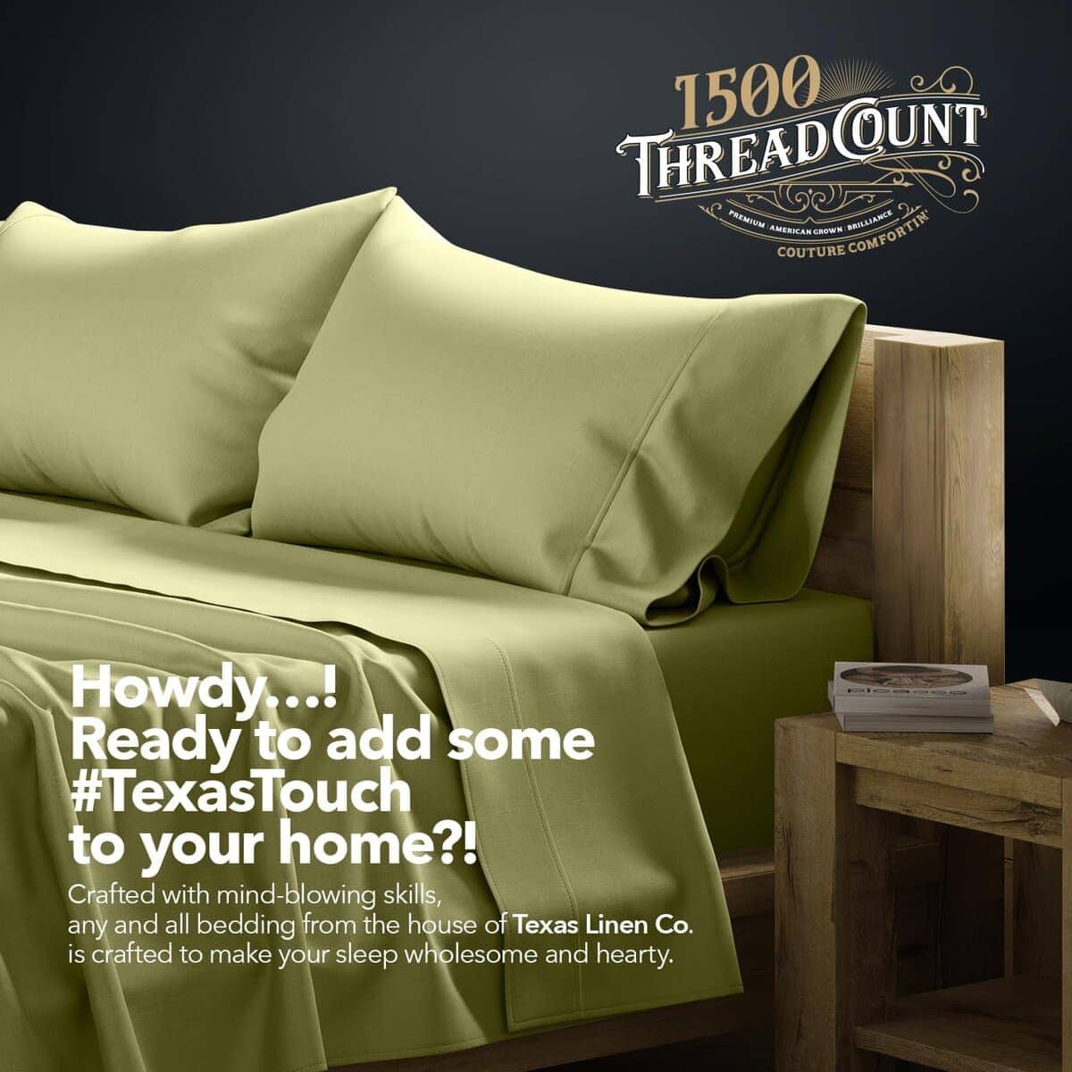 TEXAS LINEN CO. Juego de sábanas King -Verde Salvia - Imagen 9
