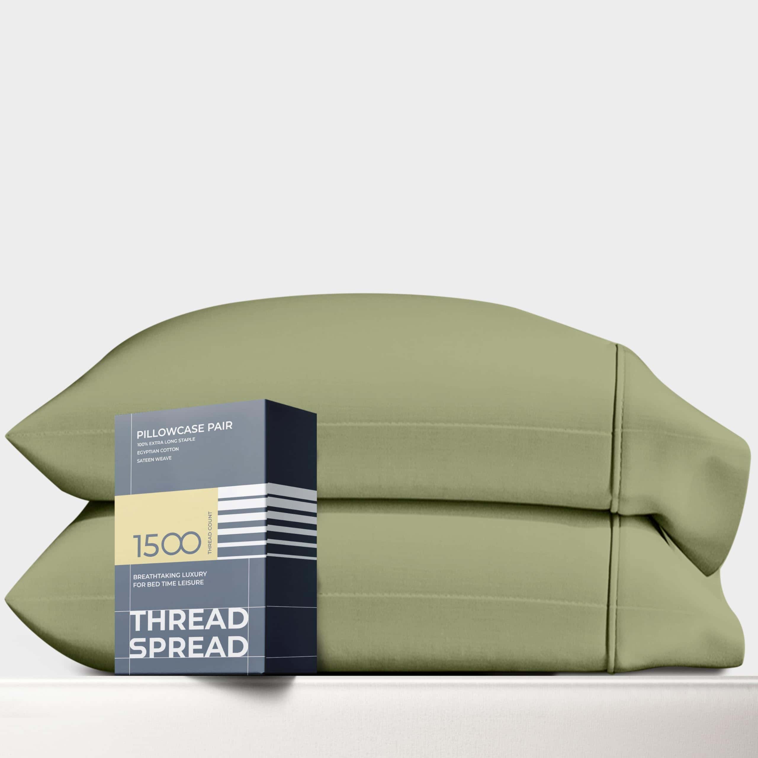 Juego de 2 fundas para almohadas King Size 100% algodón