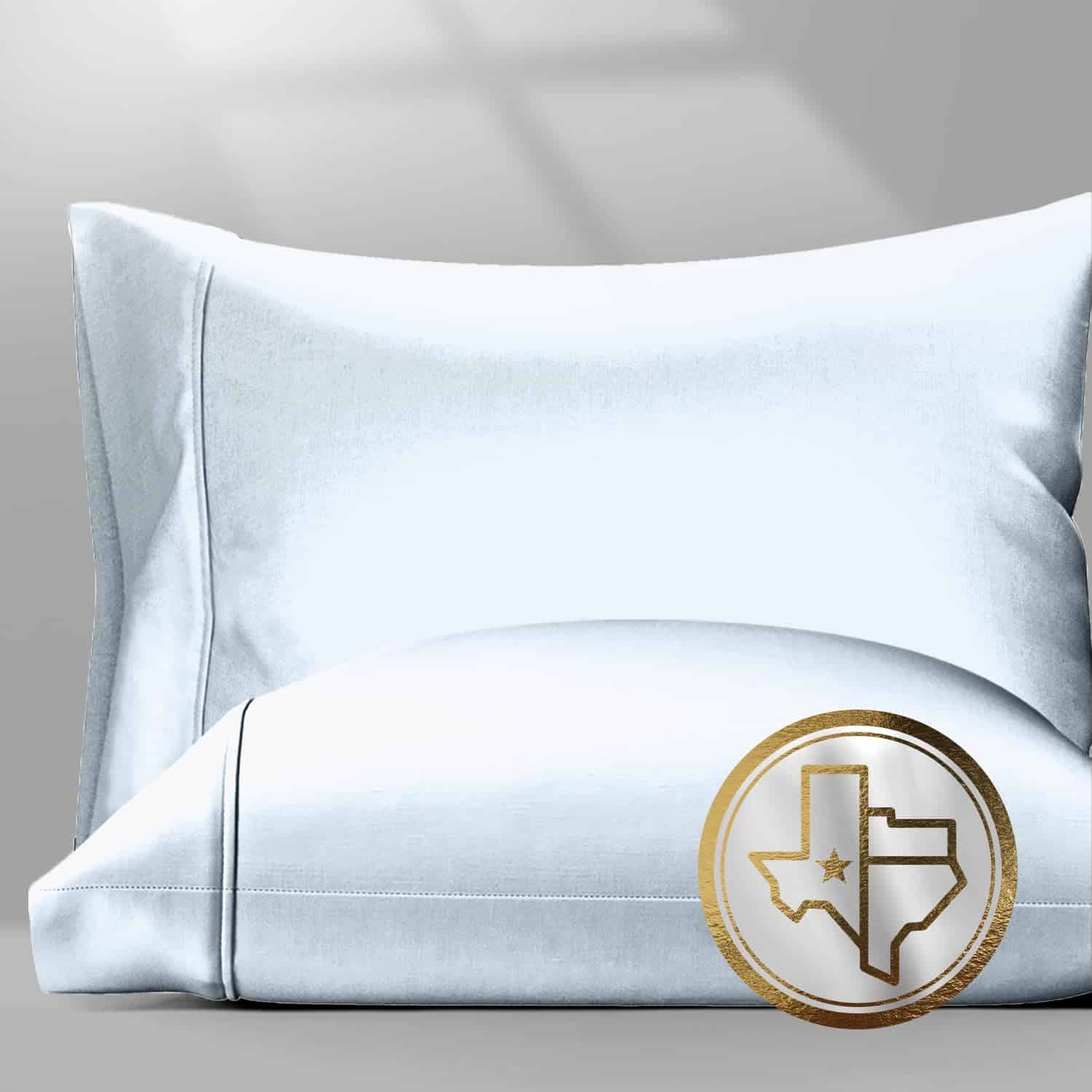 Juego de 2 Fundas de Almohada King Size -Azul Claro