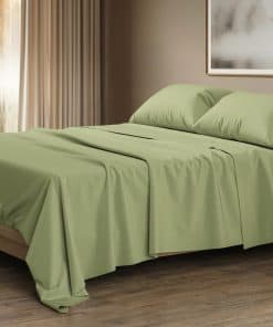 Juego de sábanas de algodón egipcio THREAD -Verde Salvia