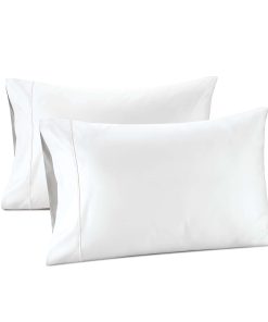 Juego de 2 Fundas de Almohada King 100% Algodón, Fundas de