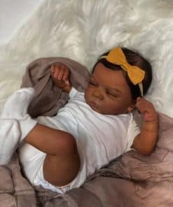 GYCV Muñeca Reborn Negra Niña 19 Pulgadas Realista Muñecas