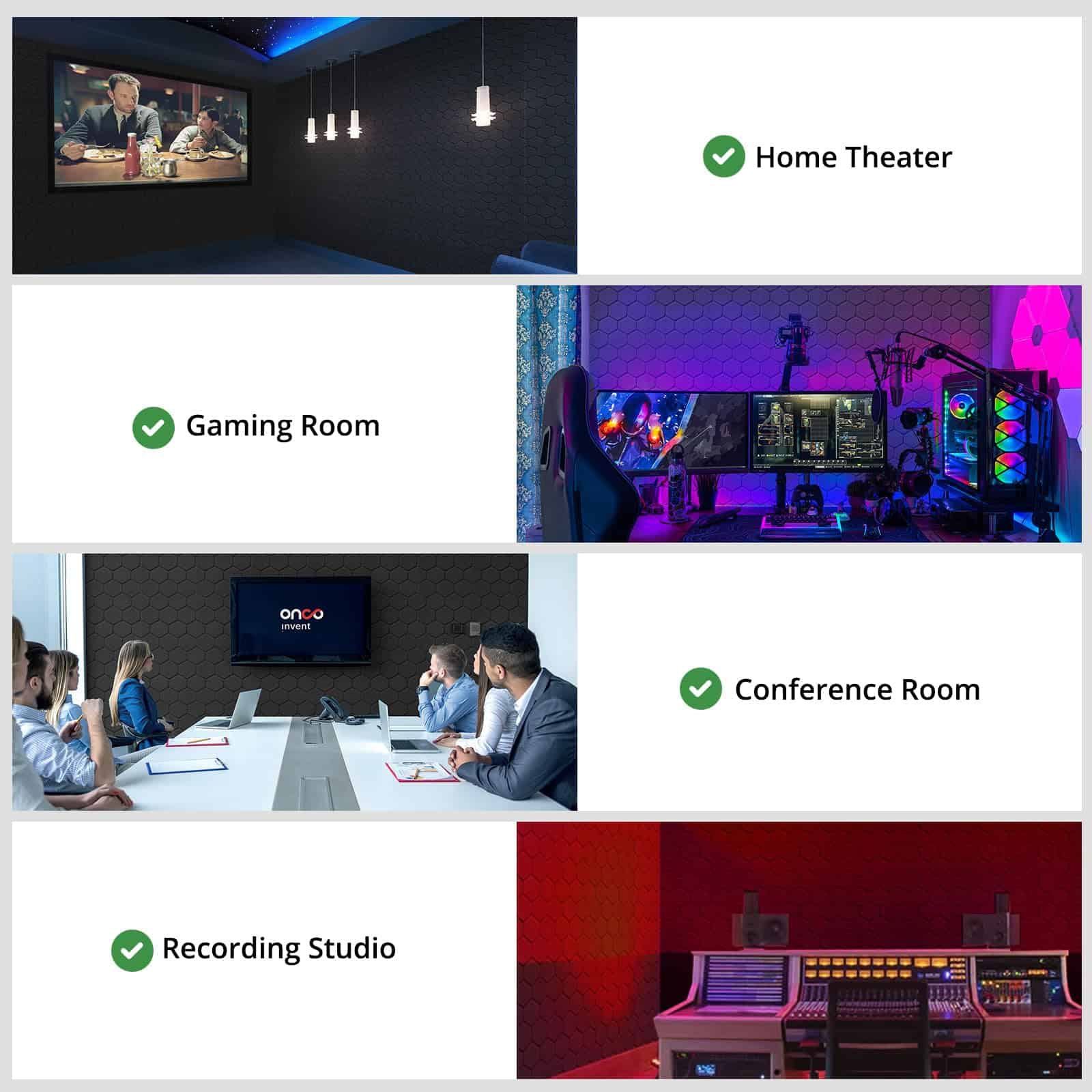 Paquete de 36 Paneles de Espuma Acústica para Paredes 1"X - Imagen 6