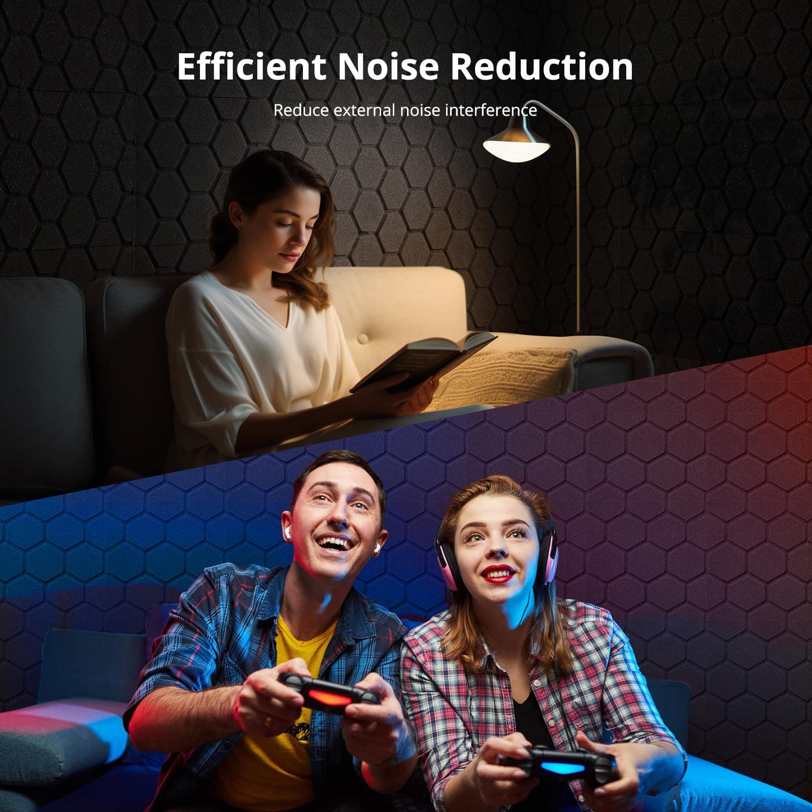 Paquete de 36 Paneles de Espuma Acústica para Paredes 1"X - Imagen 5