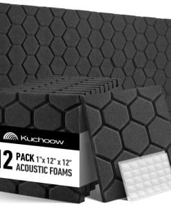 Paquete de 12 Paneles de Espuma Acústica para Paredes 1"X