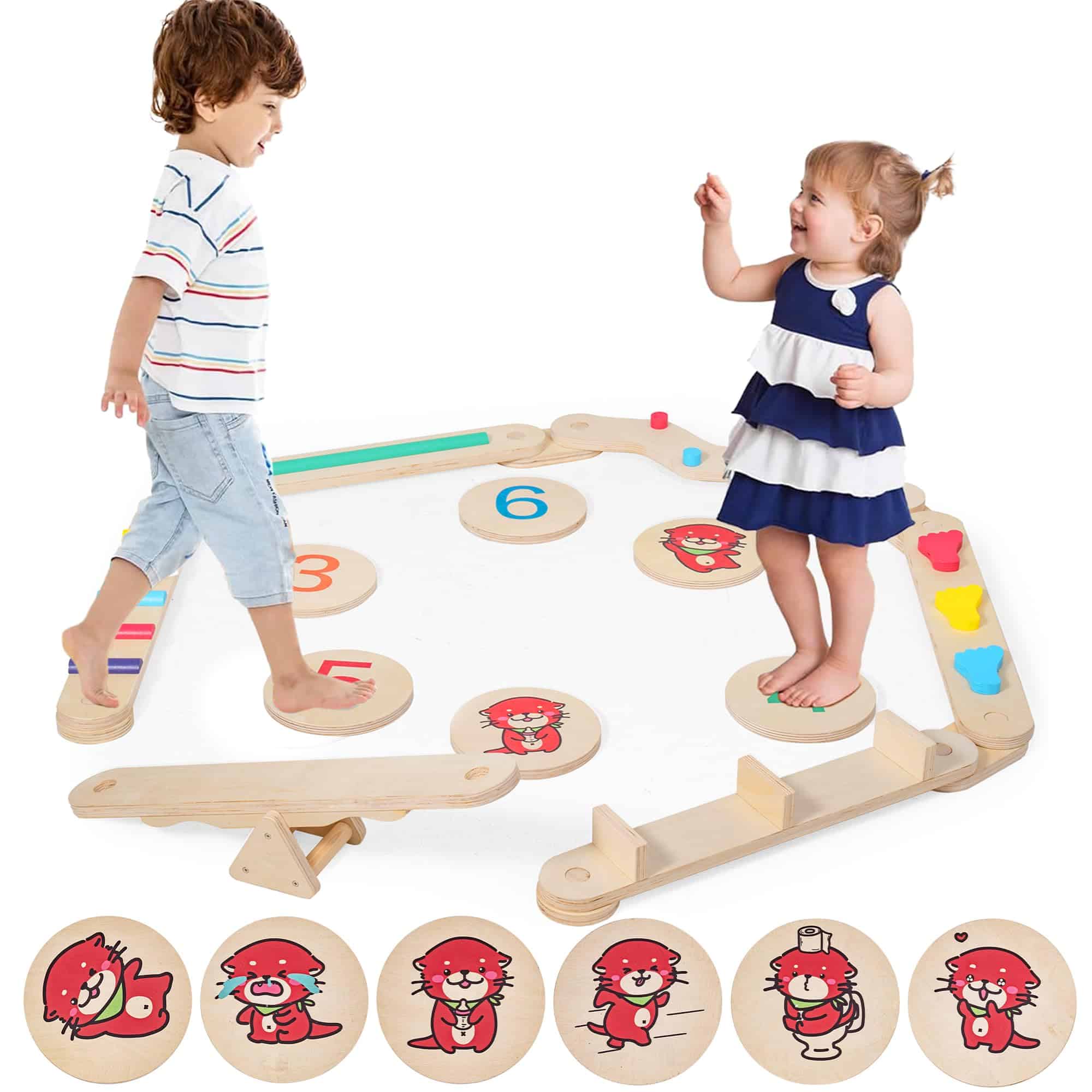 INNOPLAY Tabla de Equilibrio de Madera para Niños, Tabla de