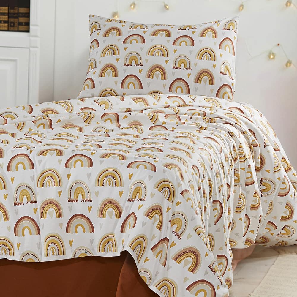MUNDOLINDO Funda de edredón 100% algodón Rainbow Boho Funda - Imagen 3