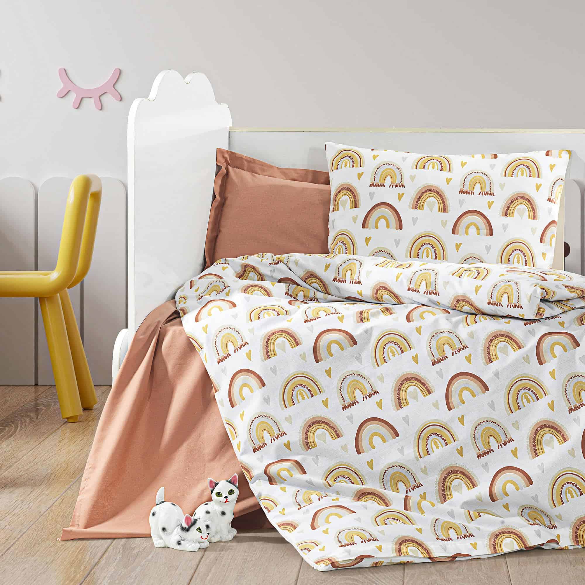 MUNDOLINDO Funda de edredón 100% algodón Rainbow Boho Funda - Imagen 4