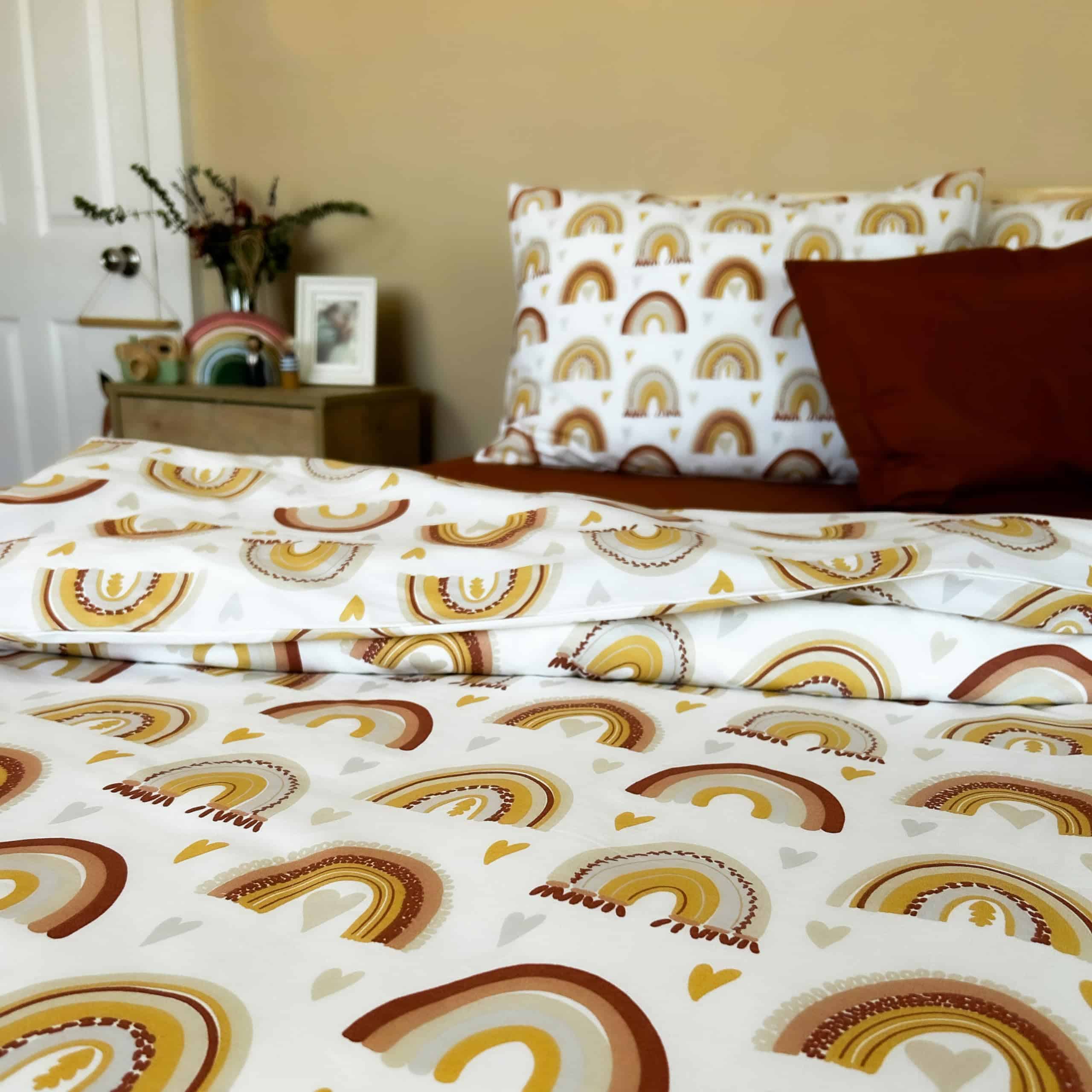 MUNDOLINDO Funda de edredón 100% algodón Rainbow Boho Funda - Imagen 5