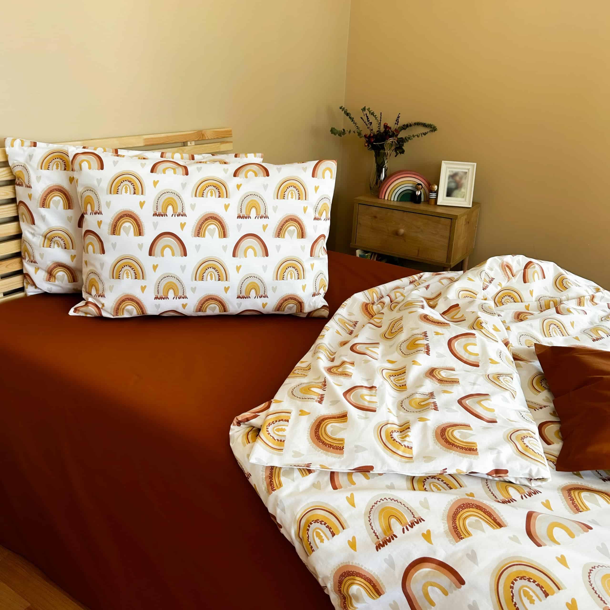 MUNDOLINDO Funda de edredón 100% algodón Rainbow Boho Funda - Imagen 6