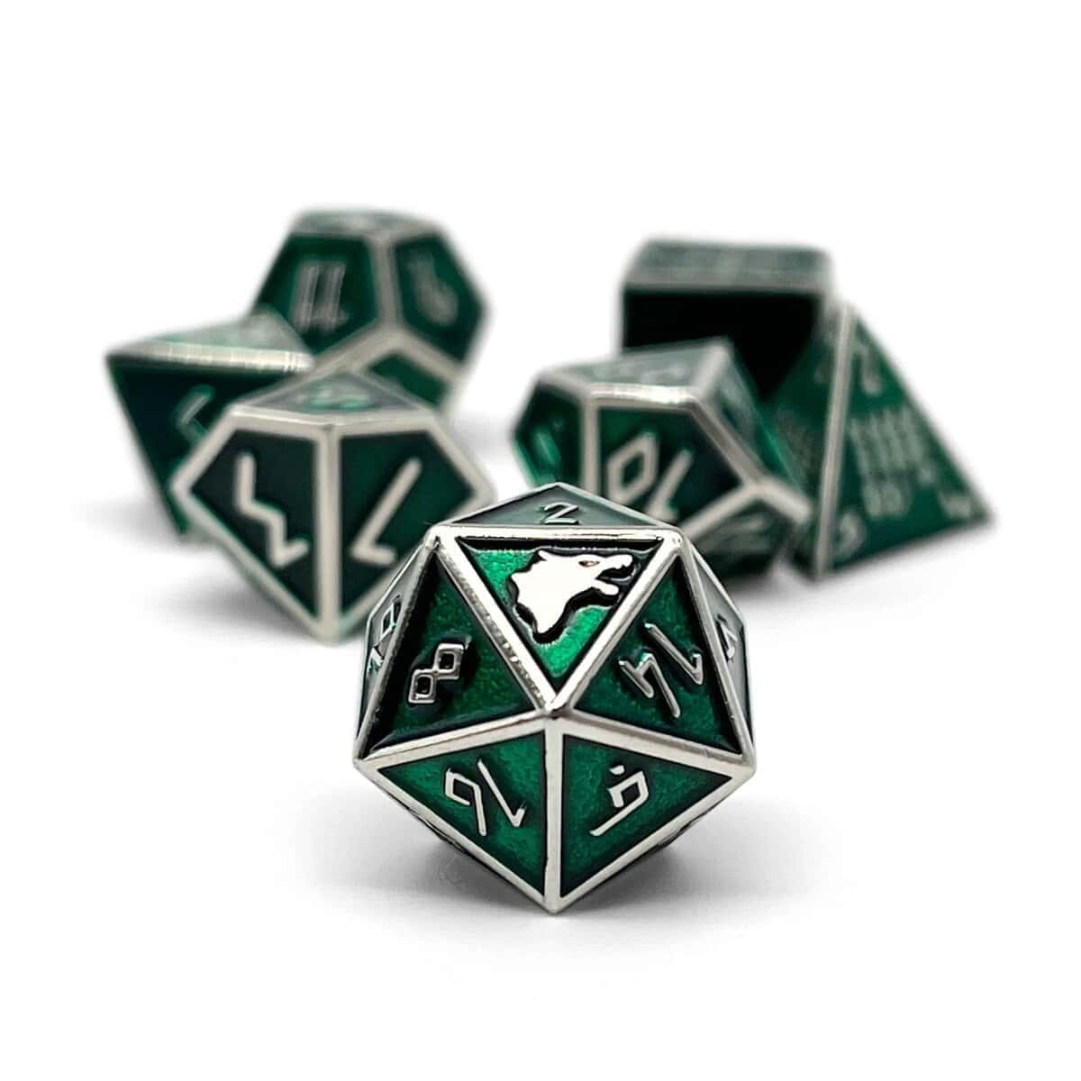 Conjunto de dados de metal Loki Norse Foundry: 7 piezas