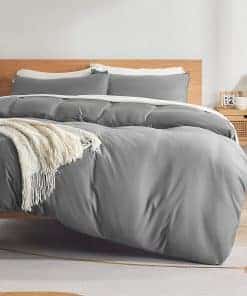 Juego de Funda Nórdica de Punto Jersey -Gris