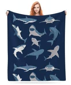 Manta de tiburón para sofá, suave cálida y ligera, mantas y