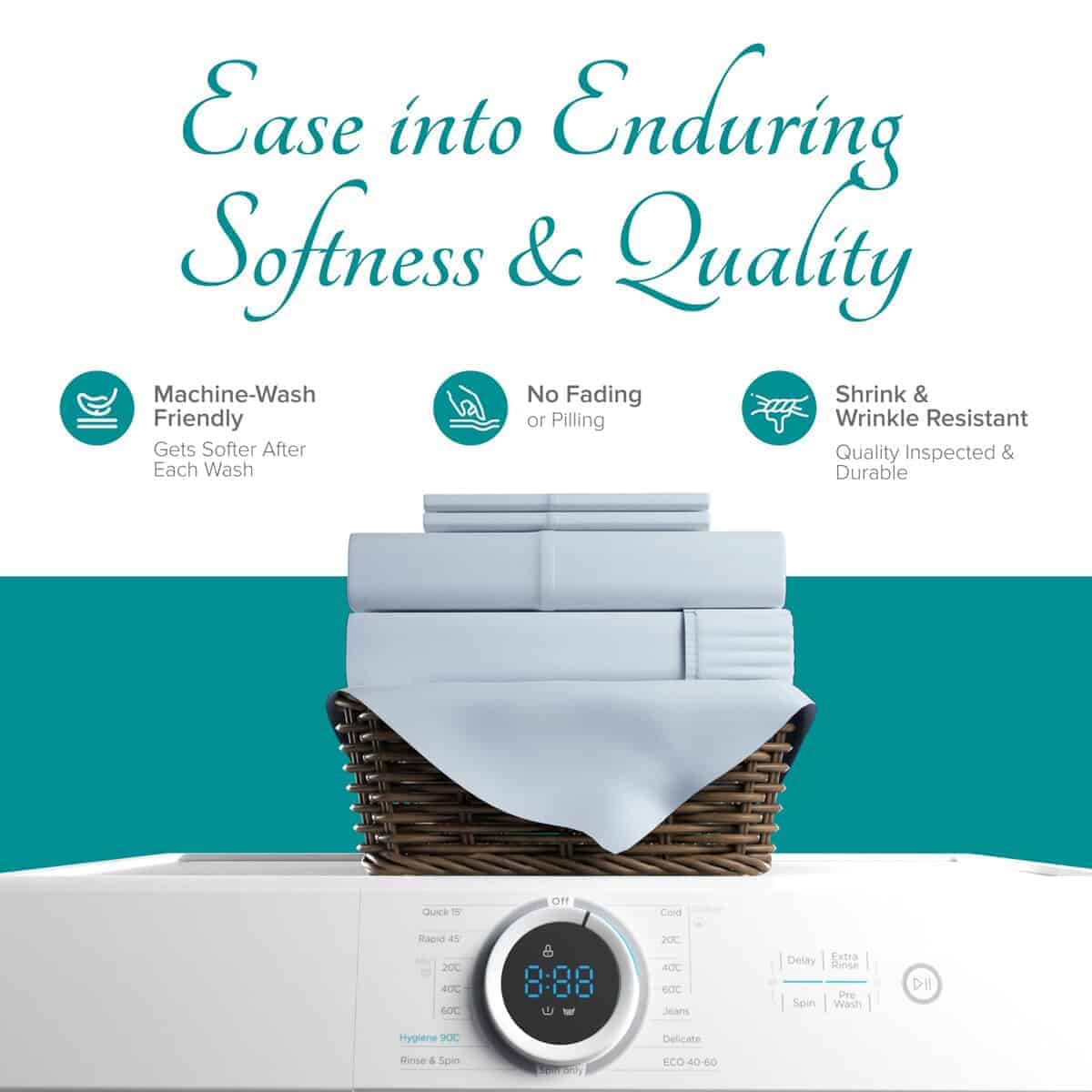 Juego de Sábanas de 100% Algodón Egipcio Carressa Linen - Imagen 8